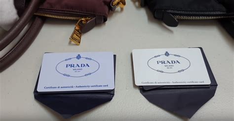 prada milano fake vs real|authenticity card prada.